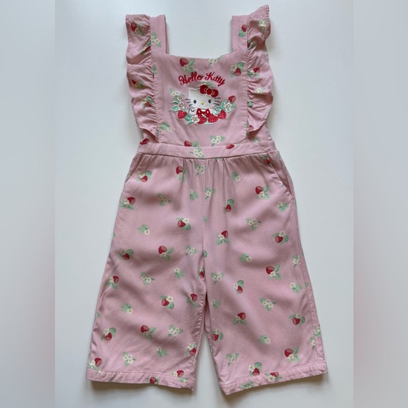 Sanrio Hello Kitty Girls Floral Ruffle Jumpsuit — BoxLunch Exclusive - Size 4T - Picture 4 of 13